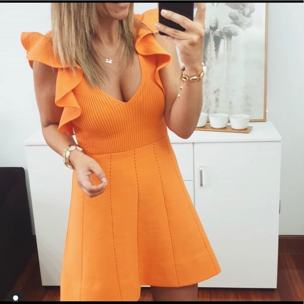 Zara Orange Dress Size L